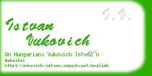 istvan vukovich business card